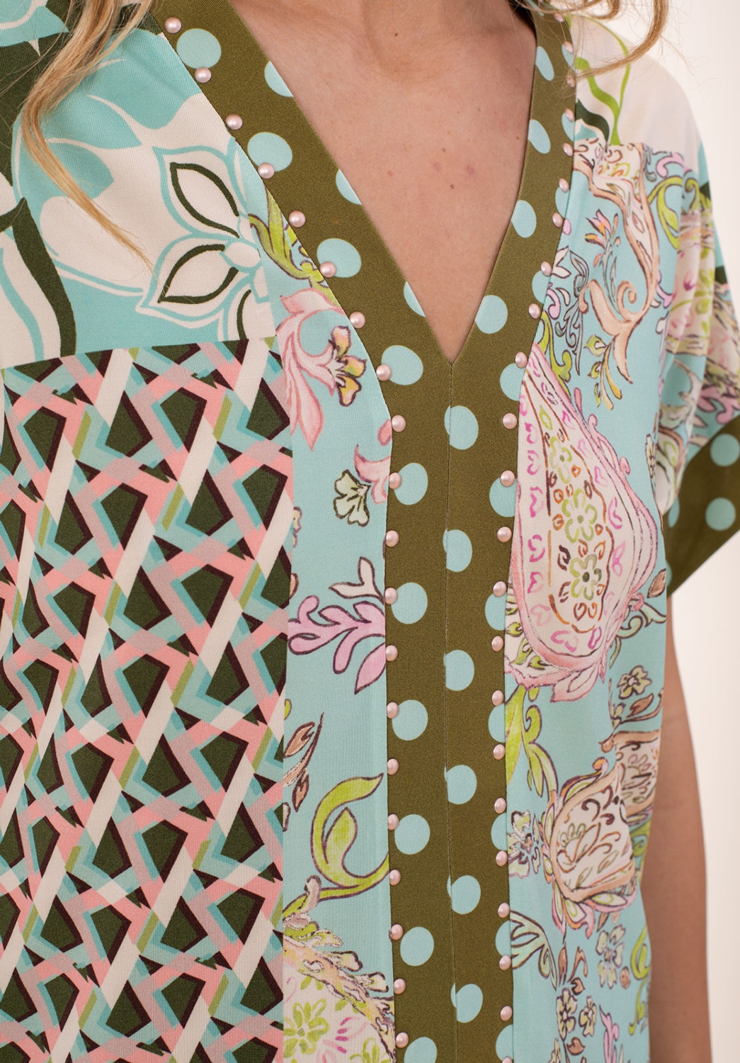 Camiseta Punto Seda Patchwork 1