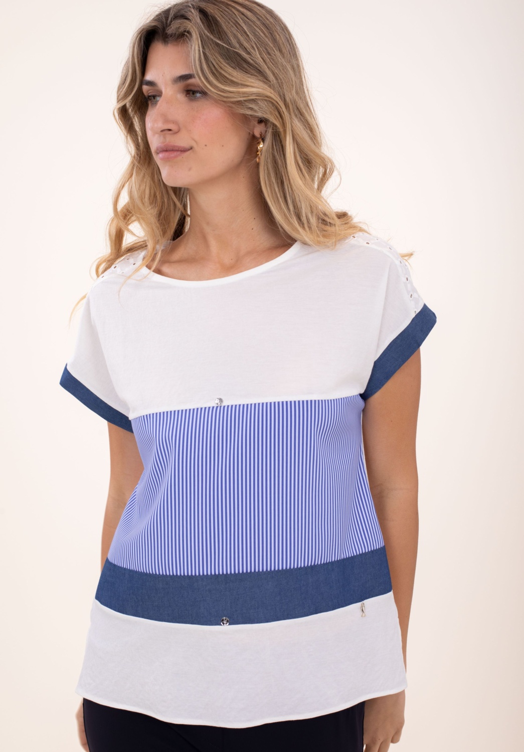 Camiseta Tejidos Combinados 1