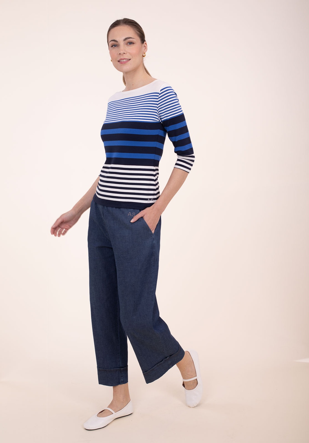 Camiseta Tricot Rayas Azules 4