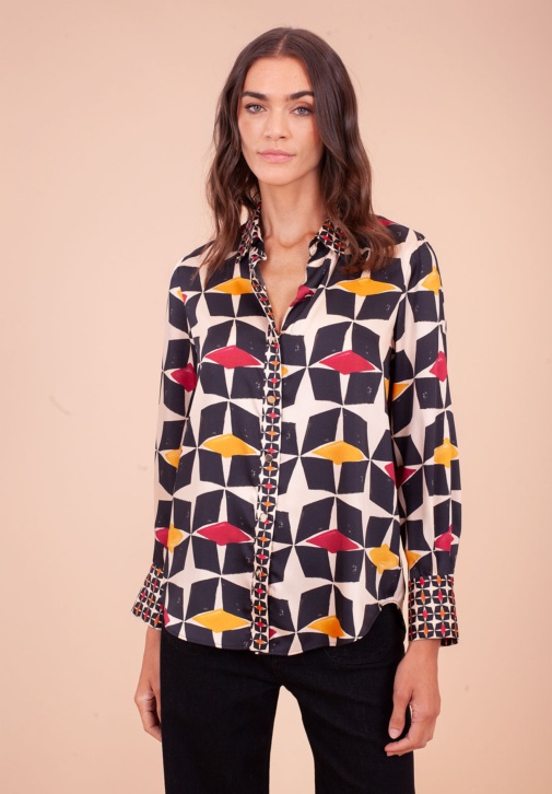 Blusa Estampada Geométrica