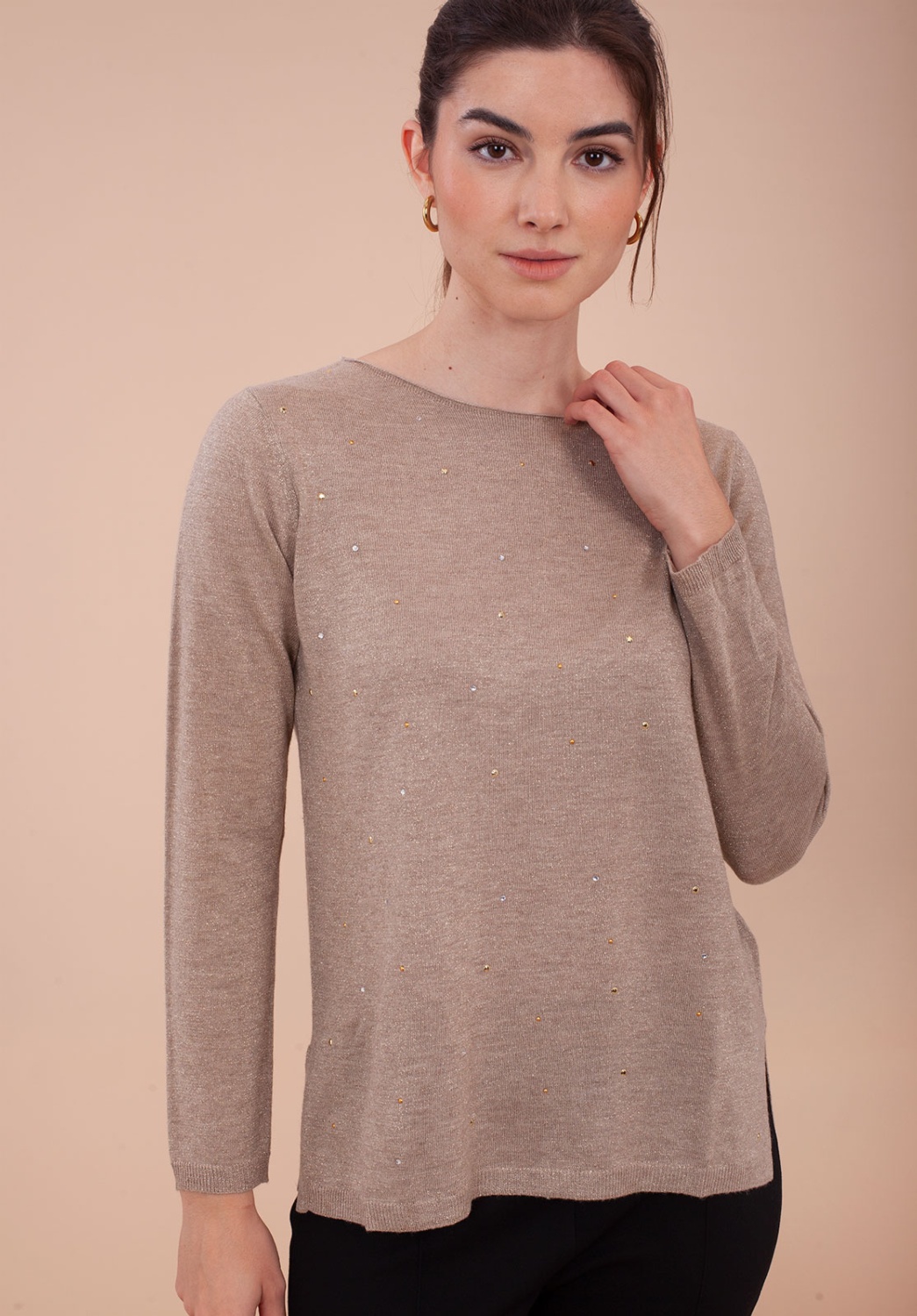 Camiseta Lurex tachuelas