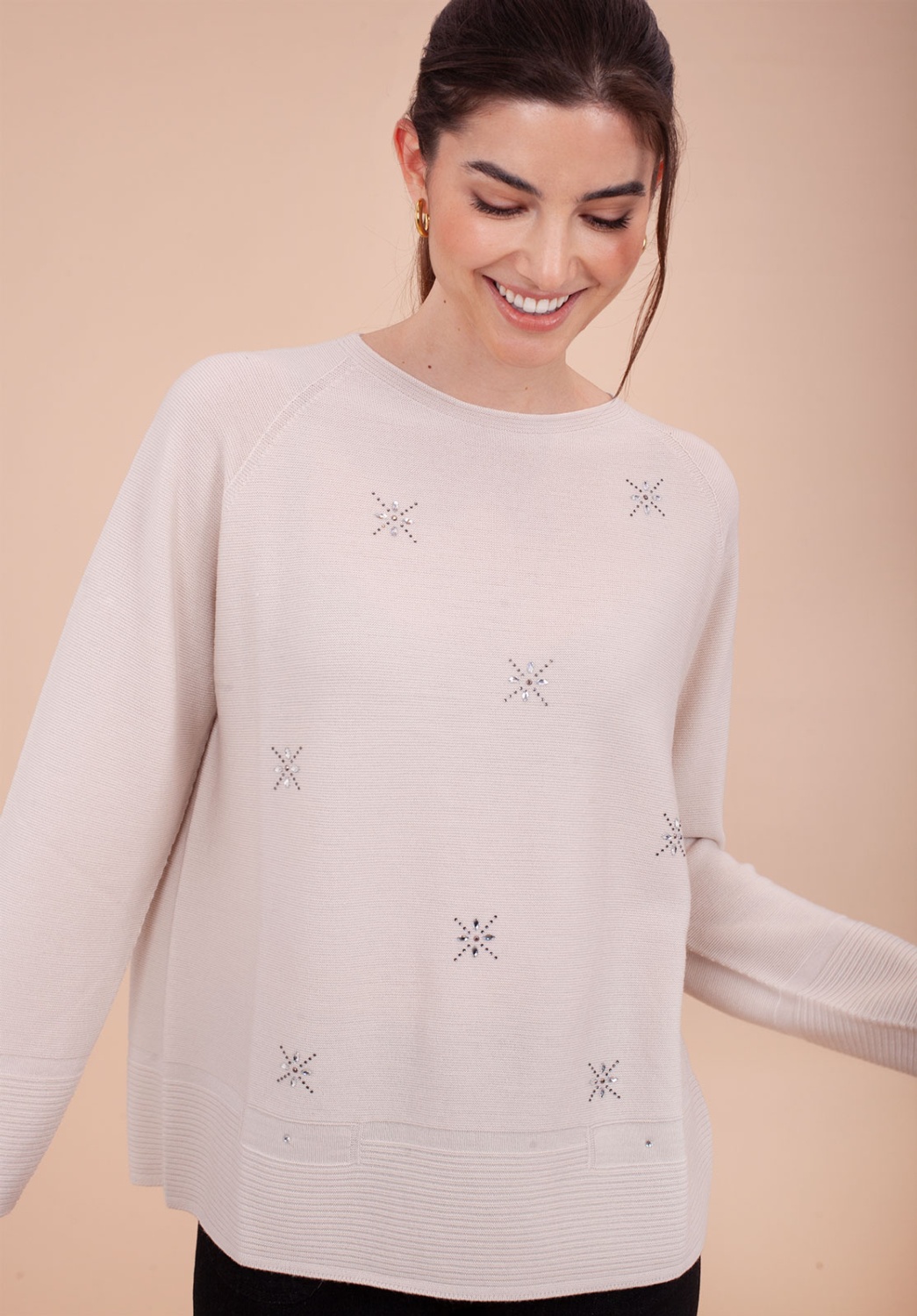 JERSEY CRUDO con strass