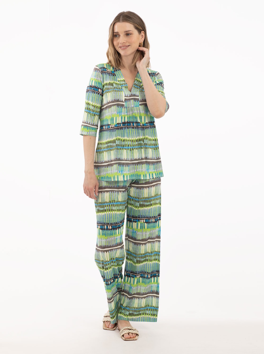 Camiseta verde de rayas 3