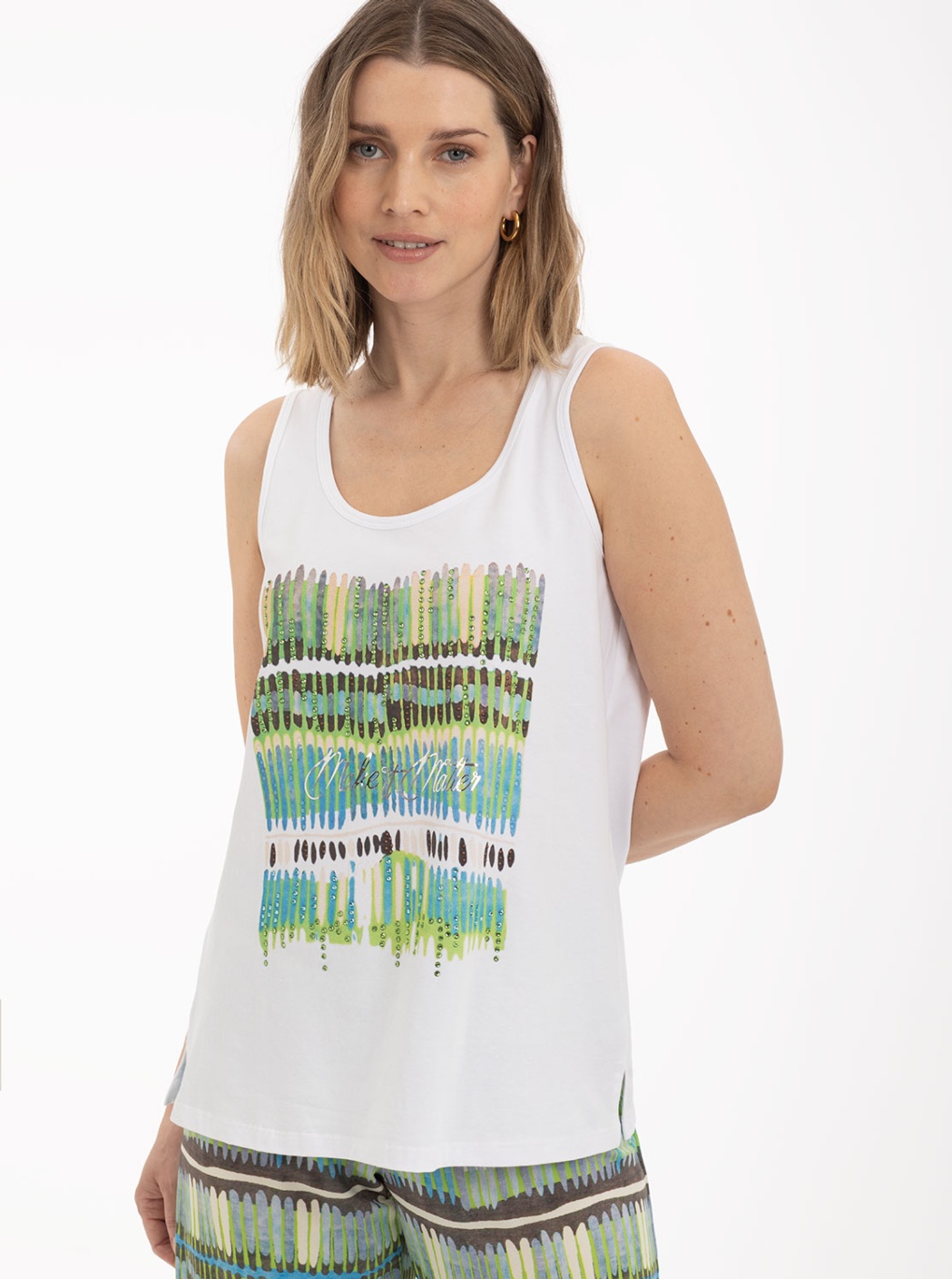 Camiseta Estampado sin mangas