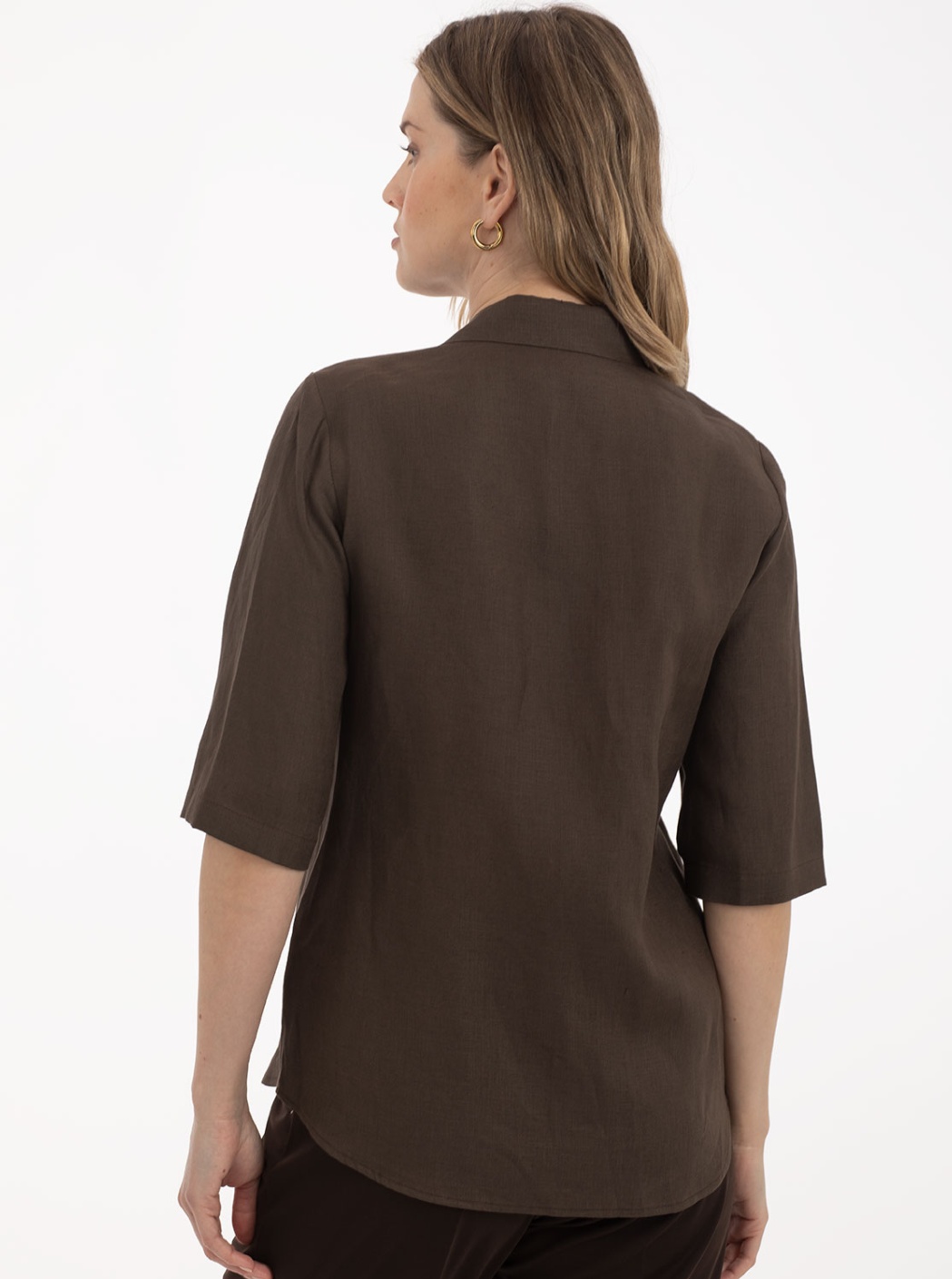 Blusa Lino Marrón 4
