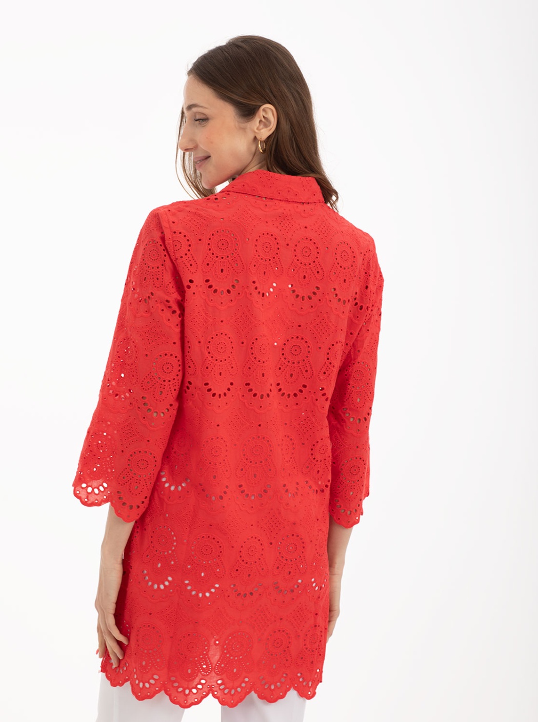 Blusa Troquelada Coral 4