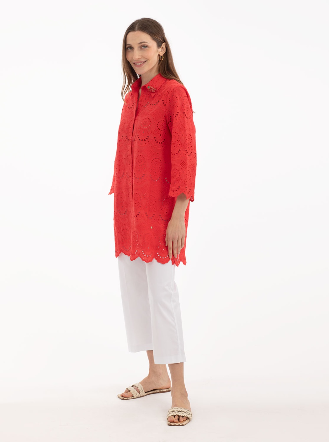 Blusa Troquelada Coral 5