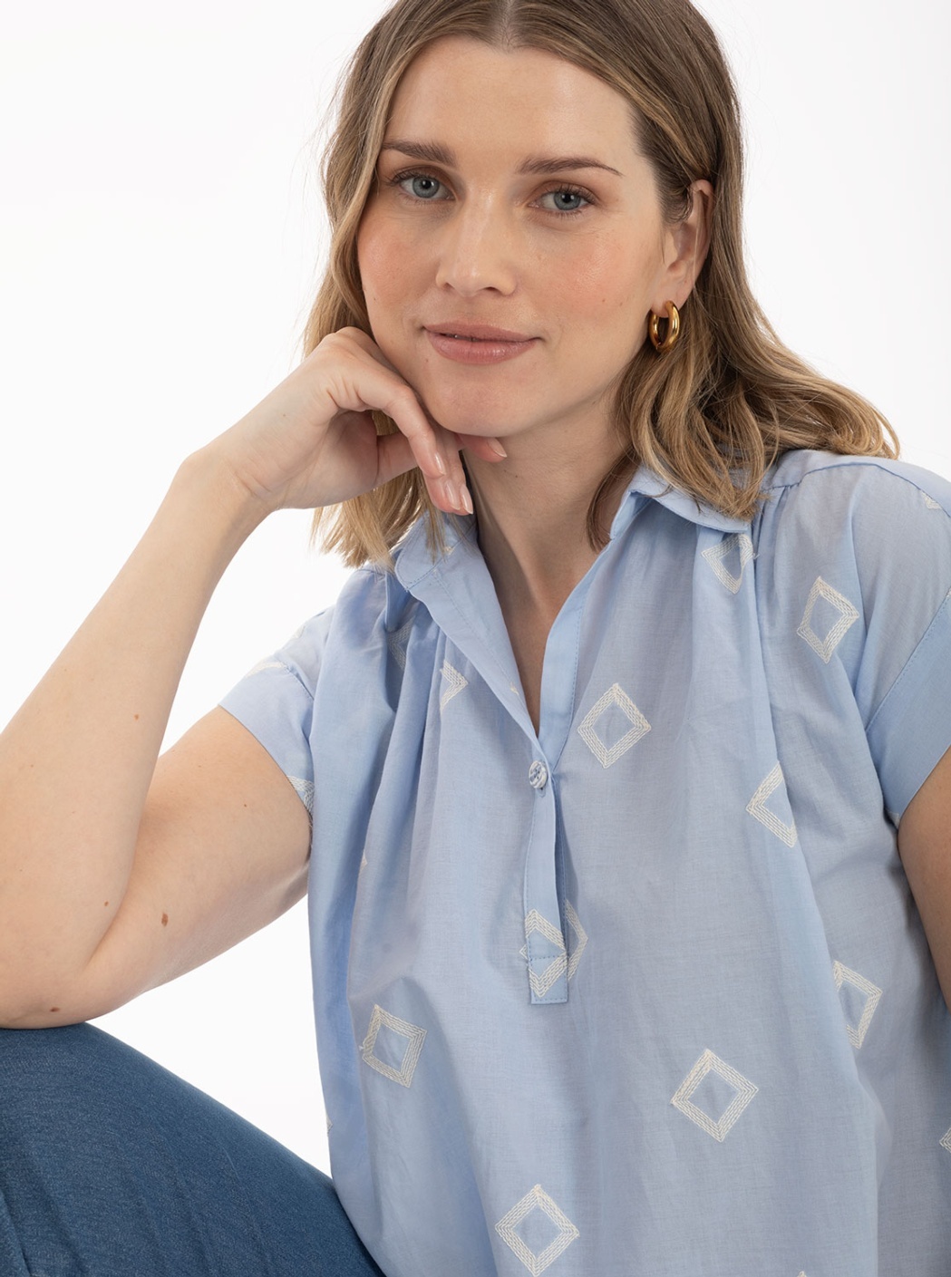 Camisa Azul Rombos 6