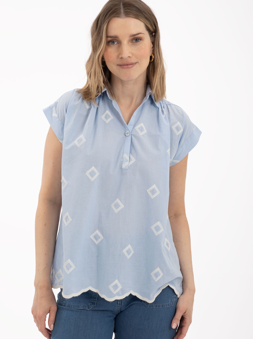 Camisa Azul Rombos 1