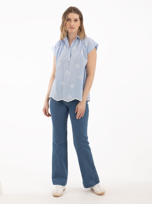 Camisa Azul Rombos