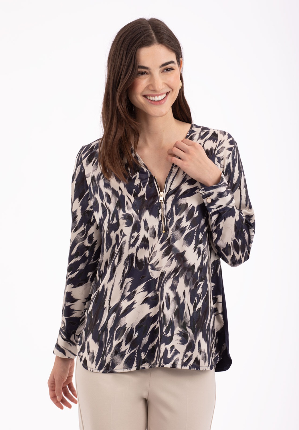 Camiseta Animal Print Azul y Blanco 5