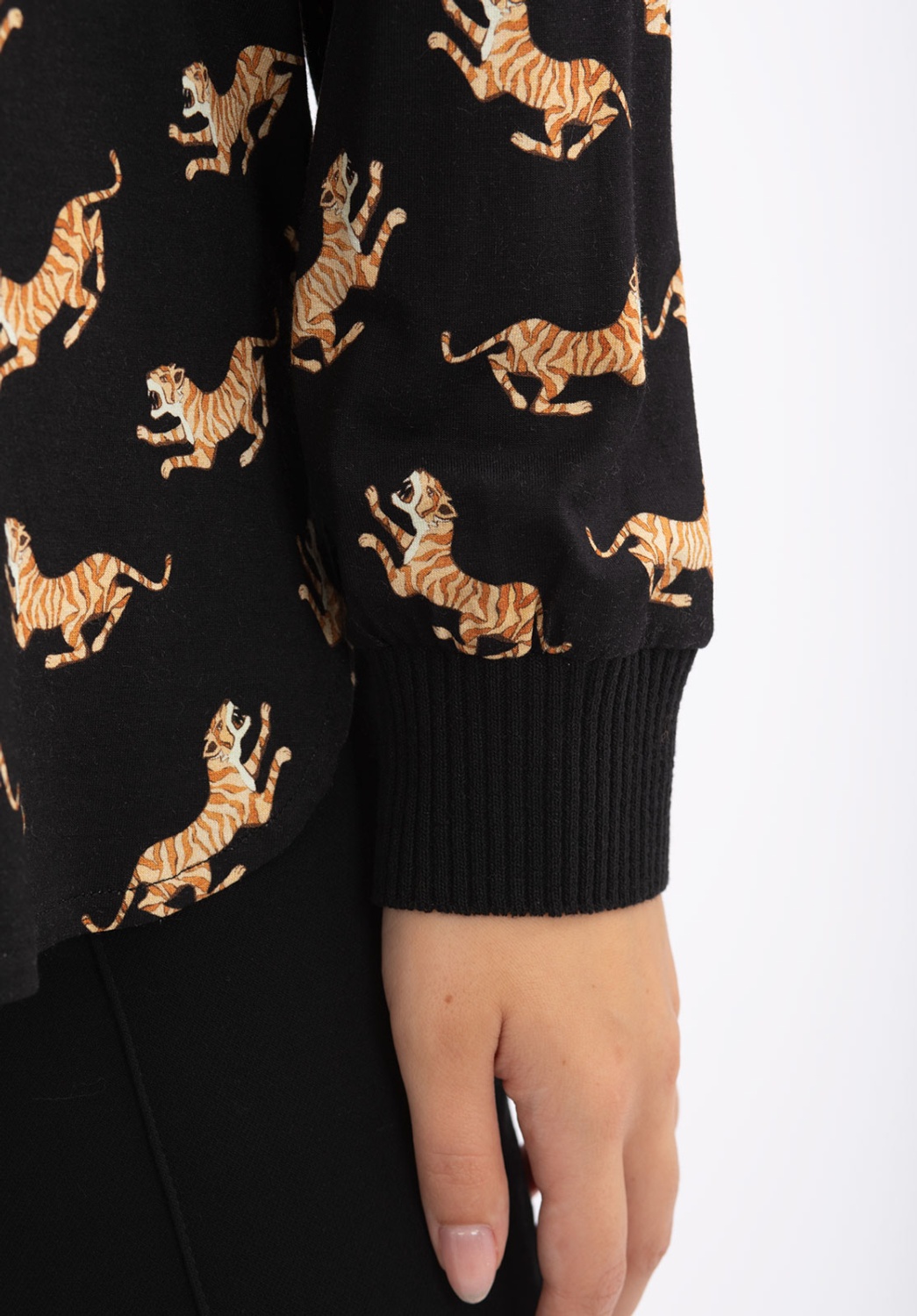 Camiseta de Punto con Estampado de Tigres