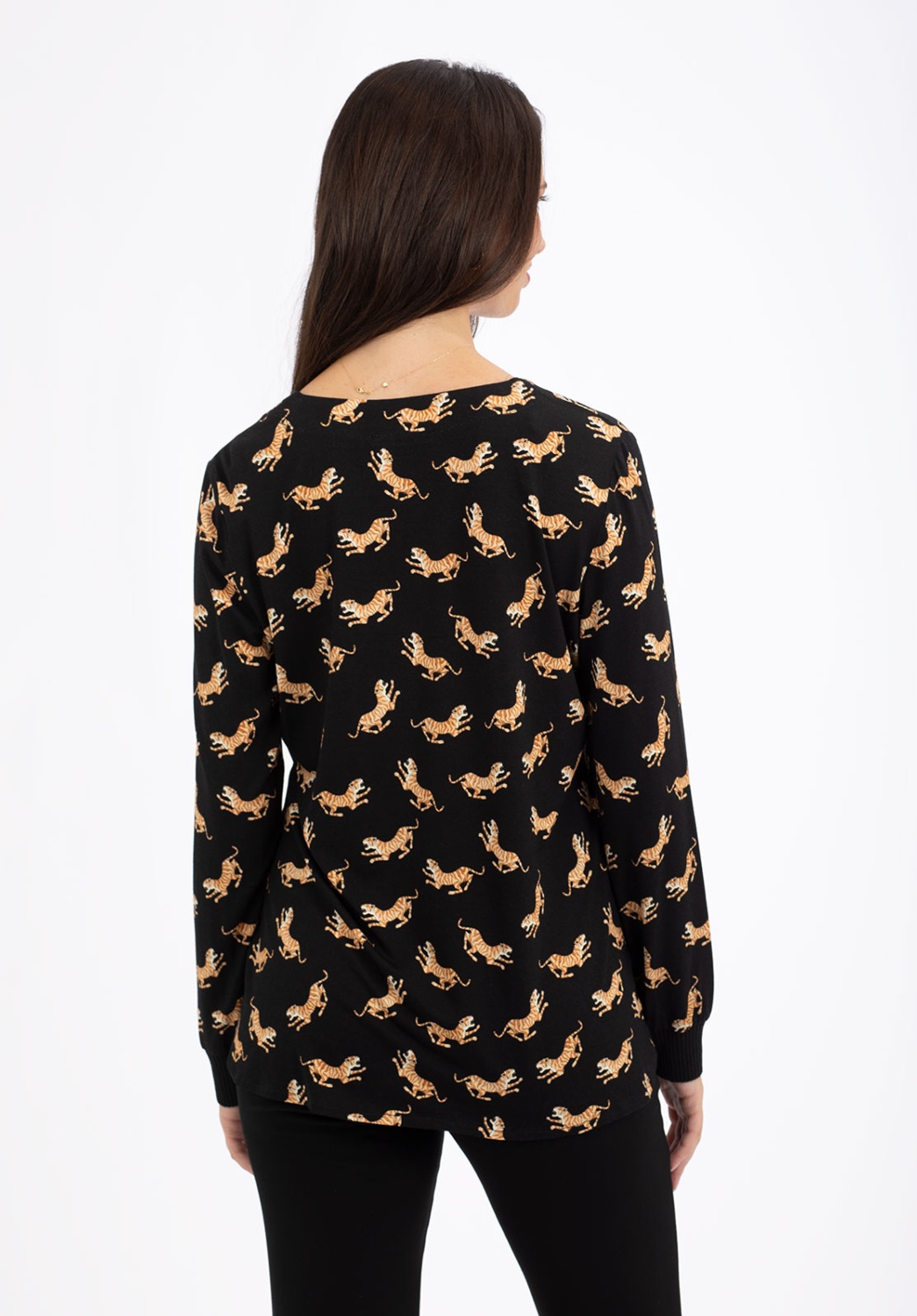 Camiseta de Punto con Estampado de Tigres
