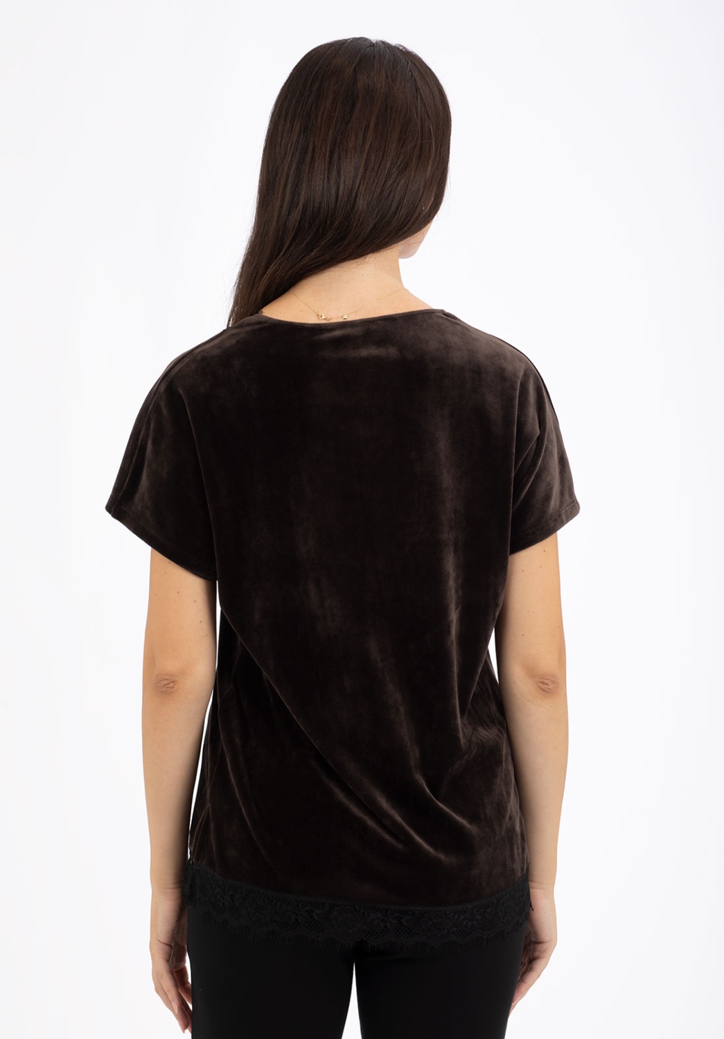 Camiseta de Terciopelo Marrón