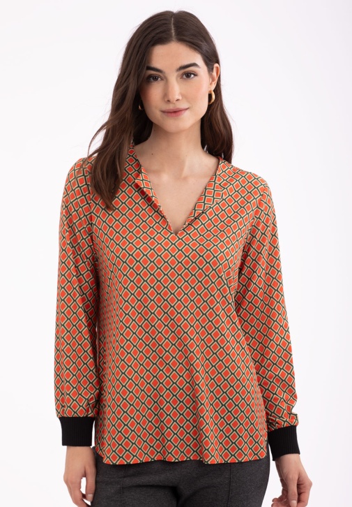 Camiseta Rombos Naranja