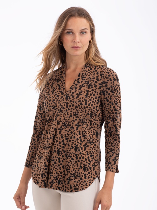 Camiseta Marrón Animal Print