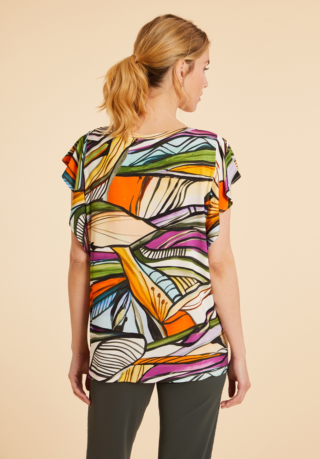 T-shirt Feuilles Multicolores 2