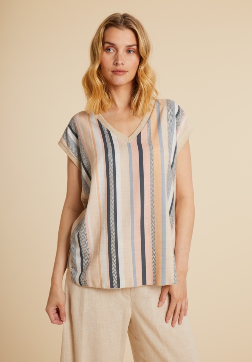 Striped Combined T-shirt 