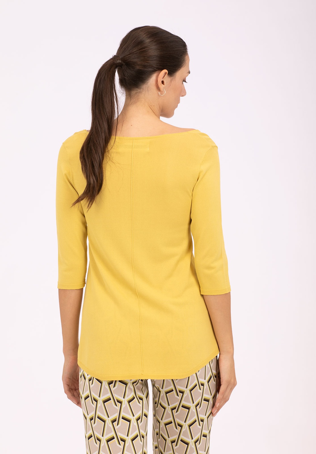 T-shirt tricoté jaune 2