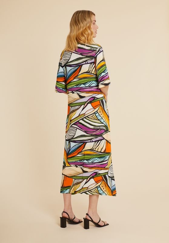 Multicolor Leaves Knitted Dress 3