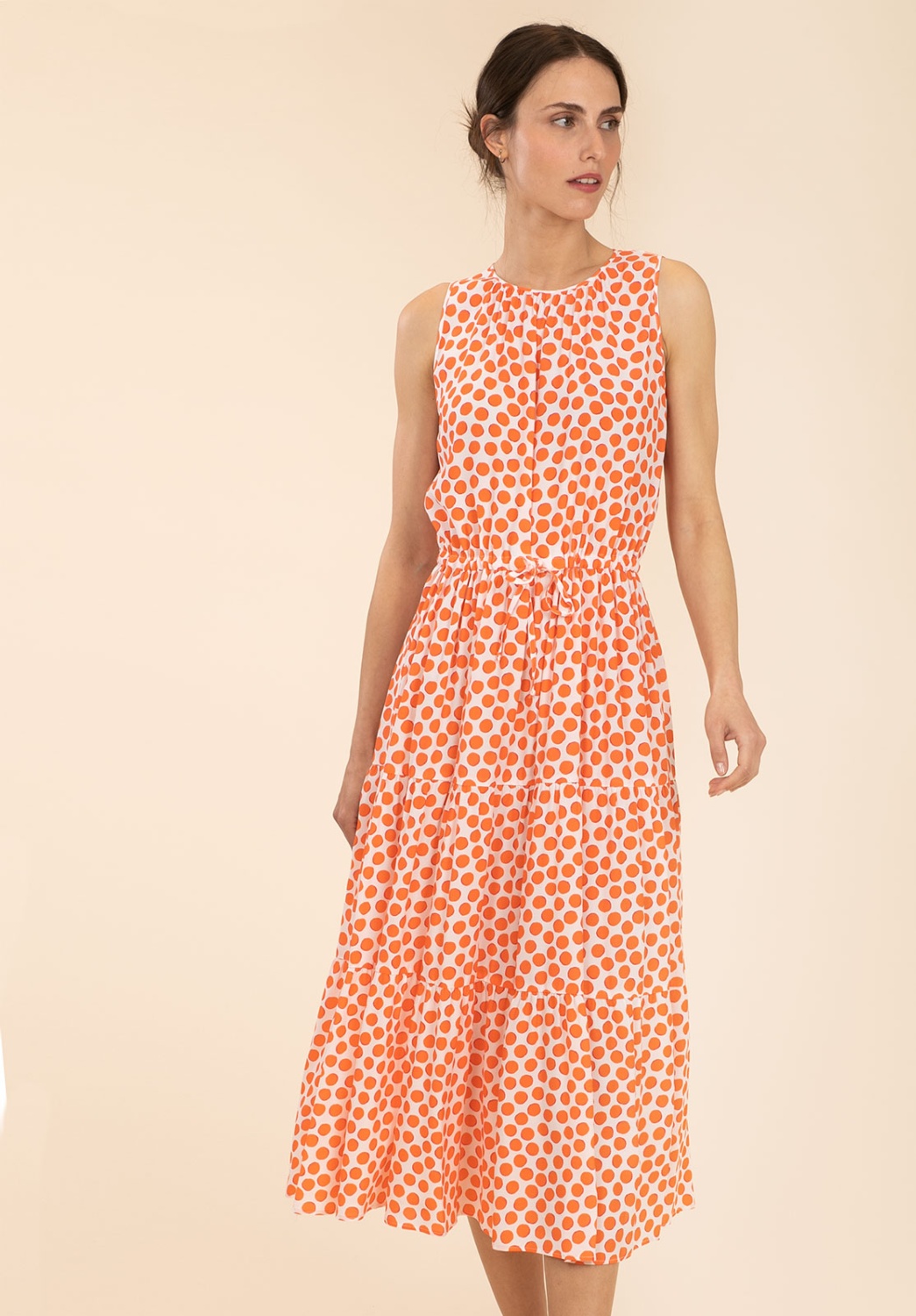 Orange Polka Dot Dress 1