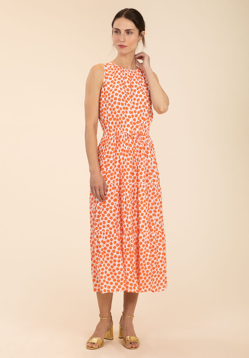 Orange Polka Dot Dress 4