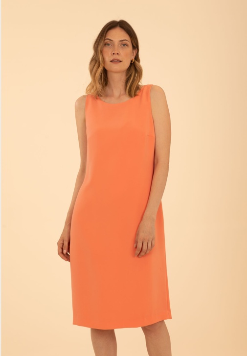 Salmon Fitted Dress