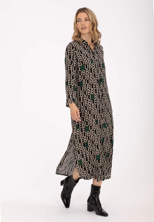 Green Letters Dress