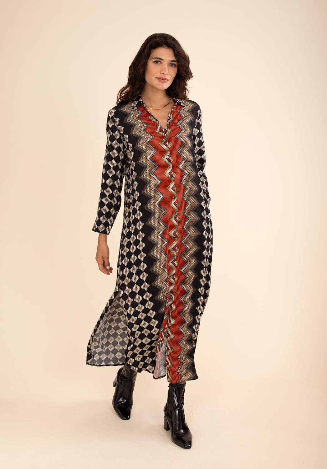 Vestido Camisero Zig-zag 4