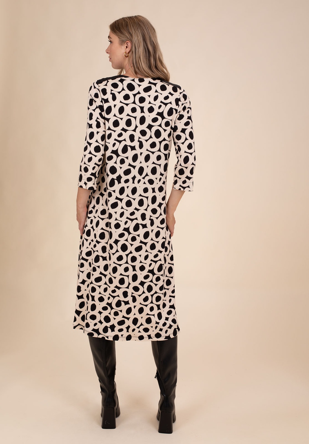 Vestido Círculos Bicolor 5
