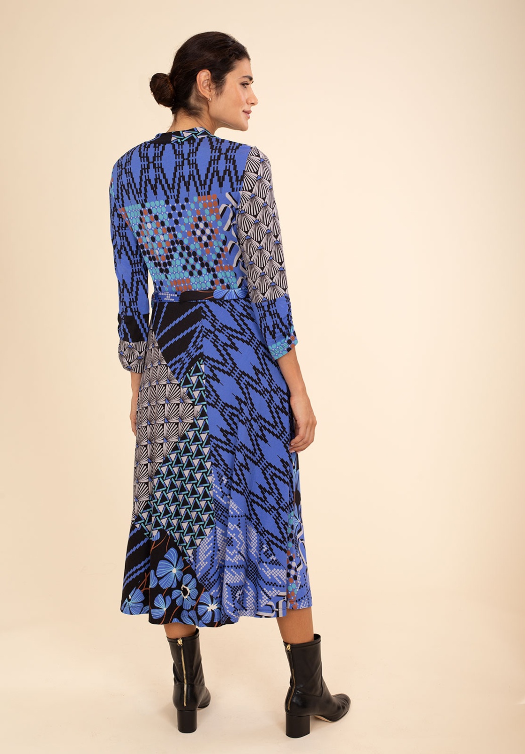 Vestido Patchwork Azul 3