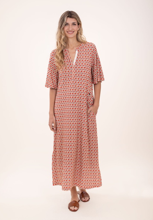 Vestido Geométrico Retro 