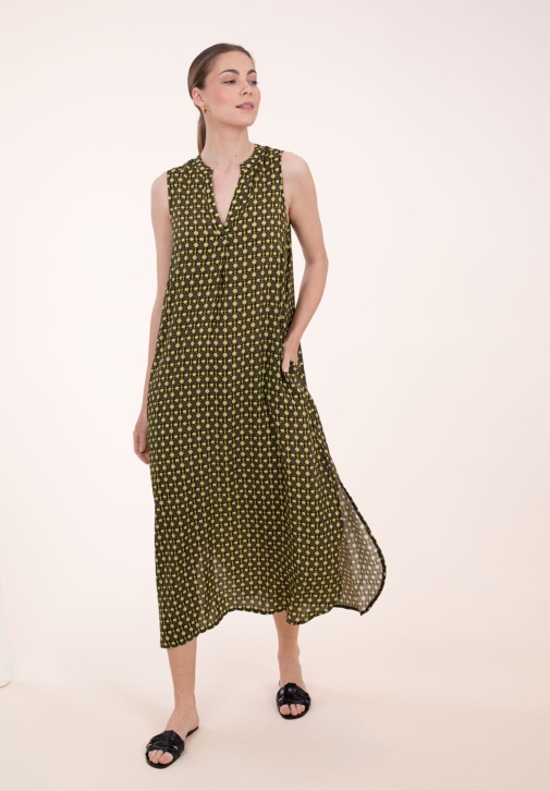 Vestido Geométrico Retro