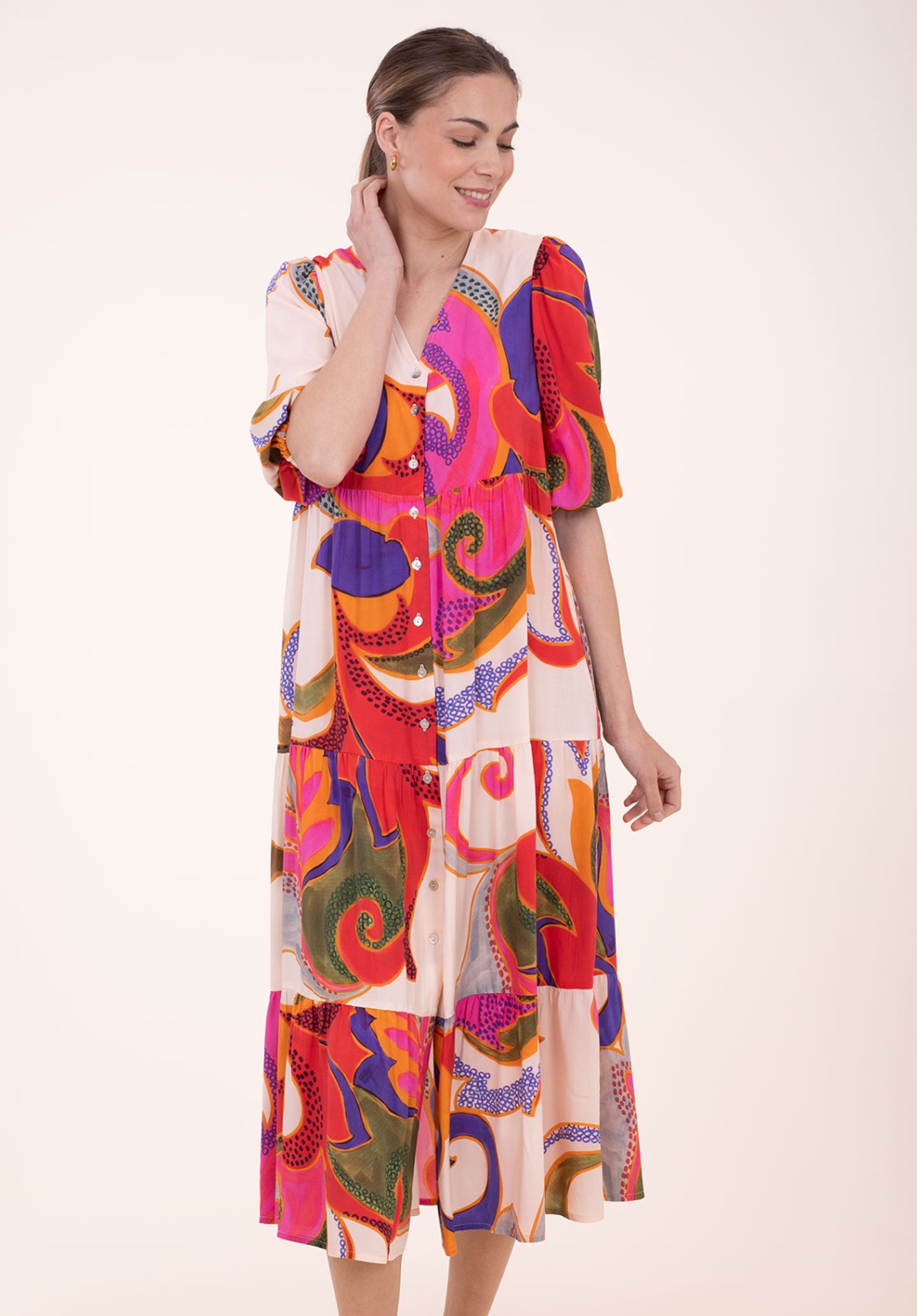Vestido Fluido Estampado 3