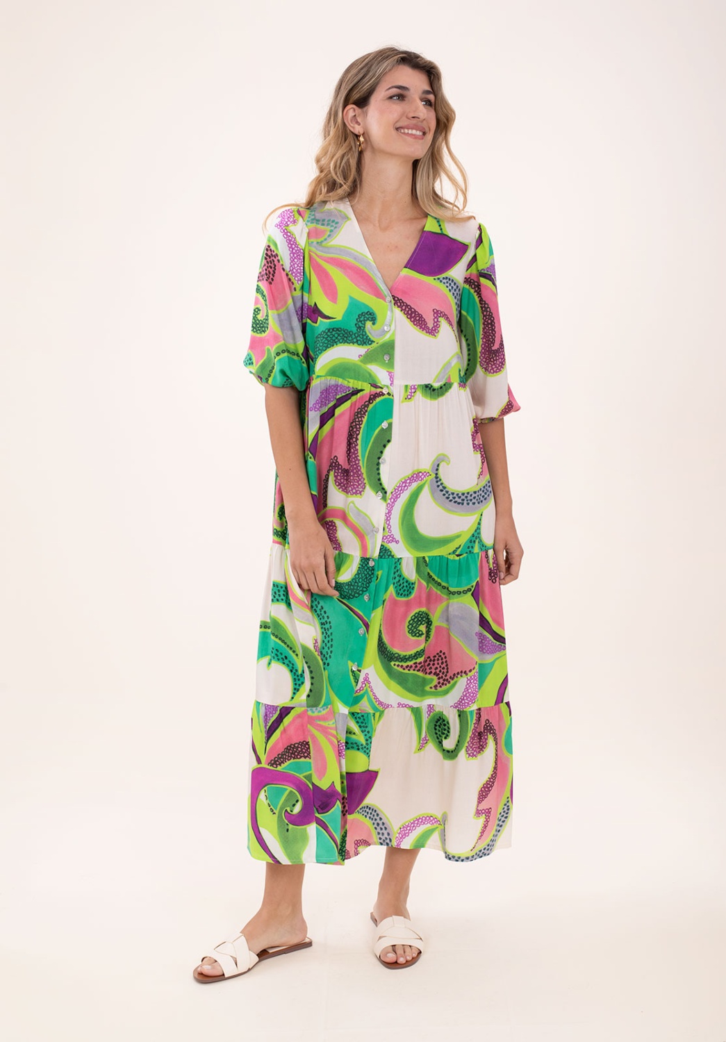 Vestido Fluido Estampado 1