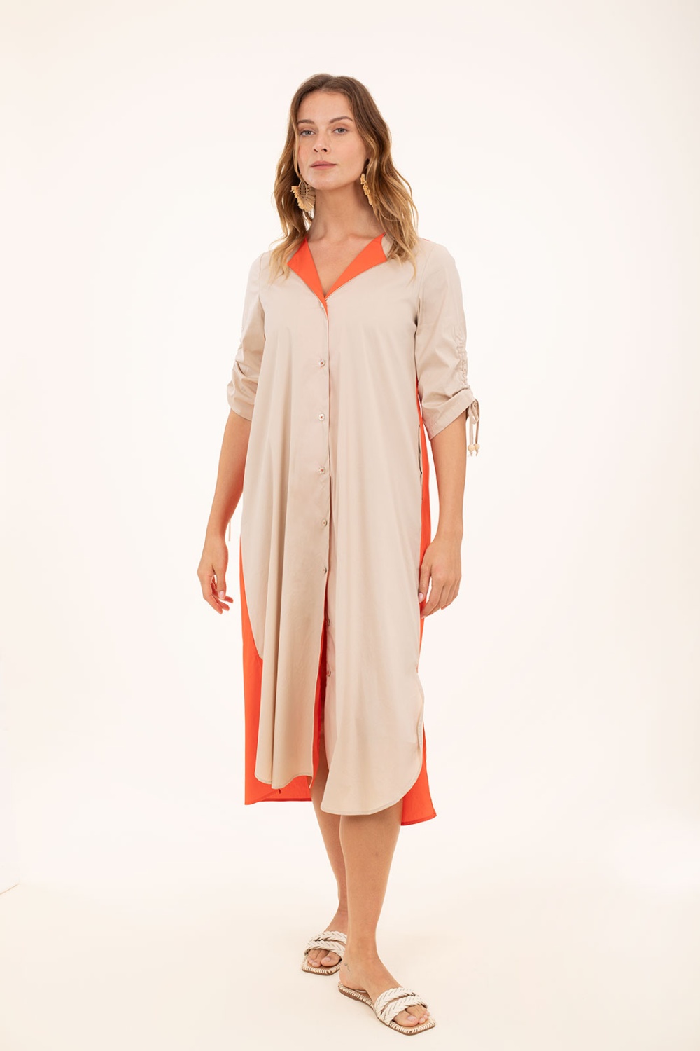 Vestido Camisero Bicolor 3