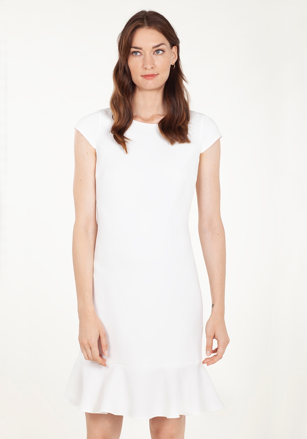 Fitted Dress With Frill