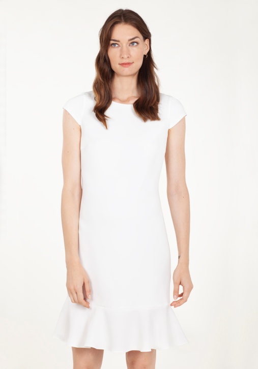Fitted Dress With Frill