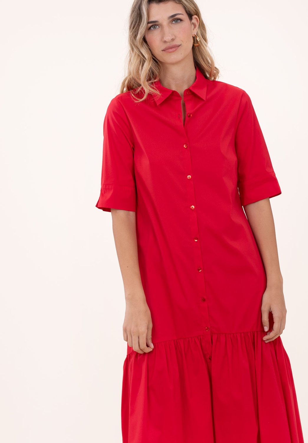 Vestido Camisero Rojo 1