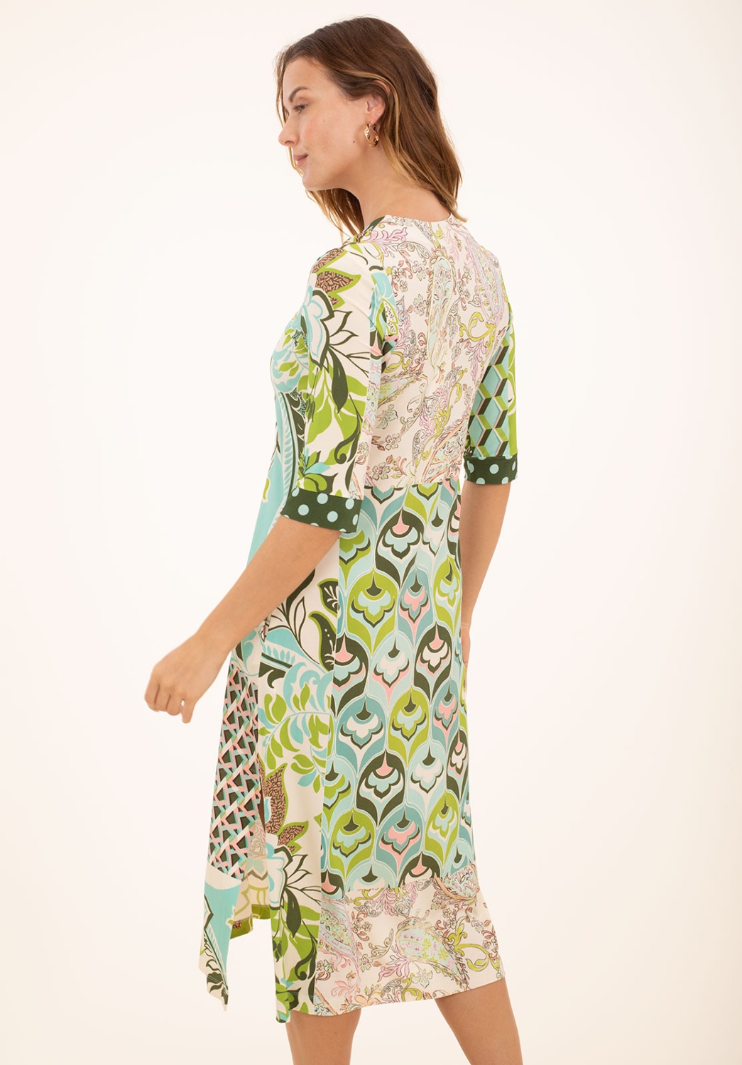 Vestido Punto Seda Patchwork 2