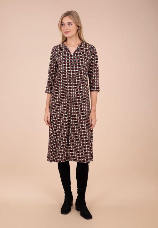 Vestido Estampado Geométrico 