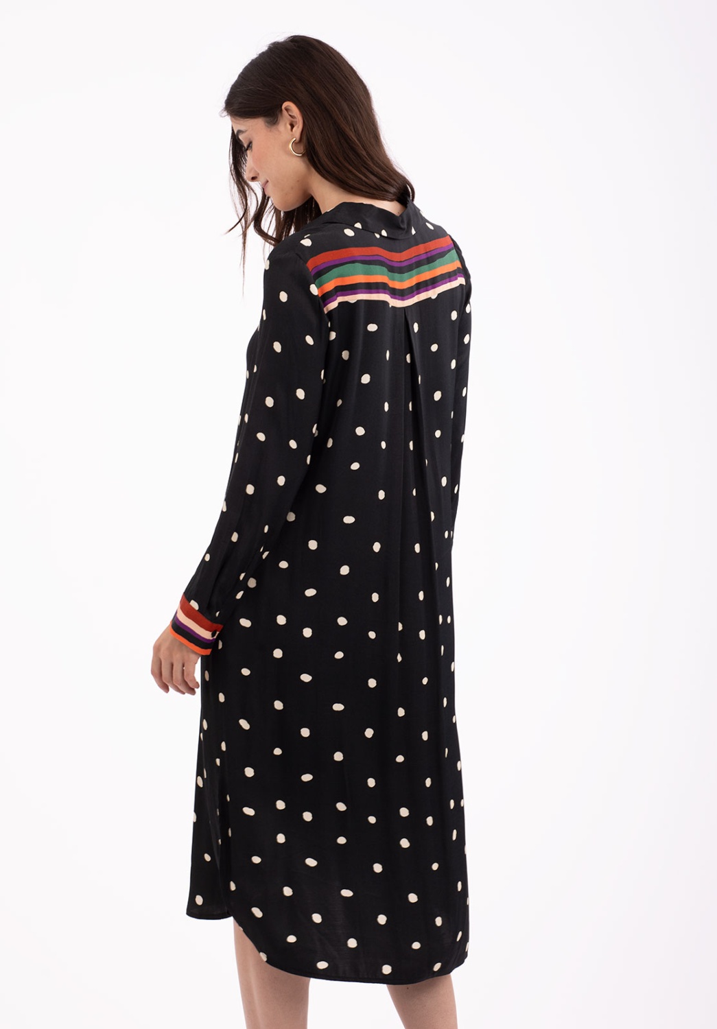 Robe à pois mi-longue 3