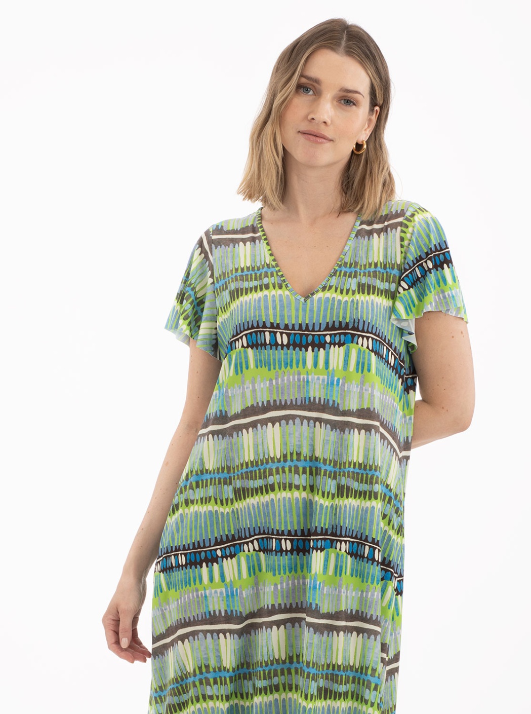 Robe longue dans les tons verts 5