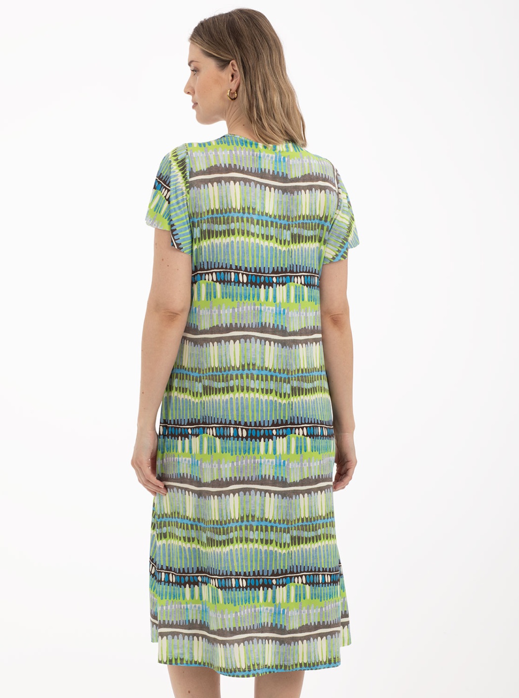 Robe longue dans les tons verts 2