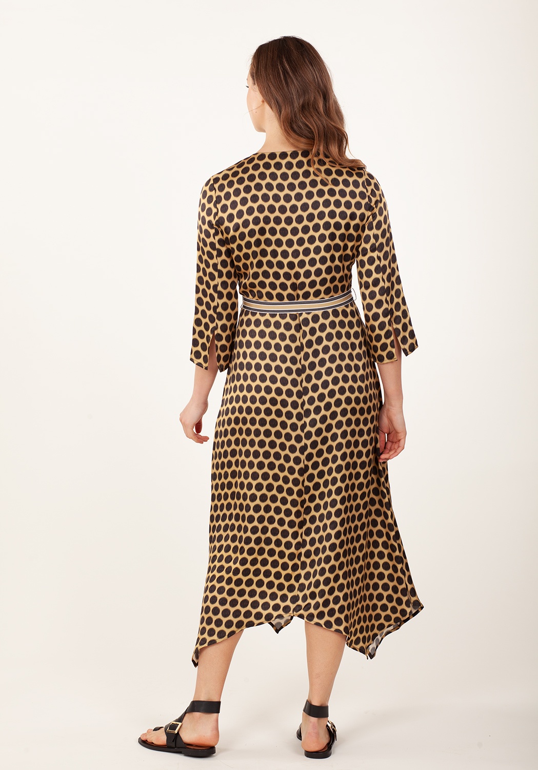 Buttoned Up Dot Print Dress 3