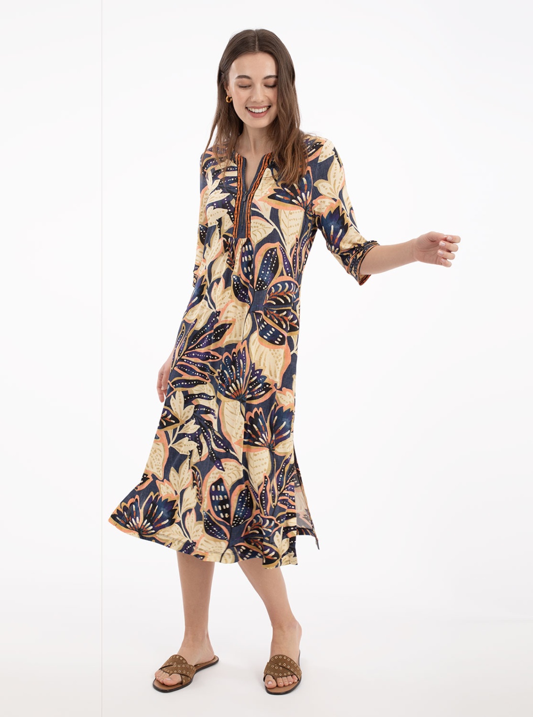 Vestido Fluido Estampado 1