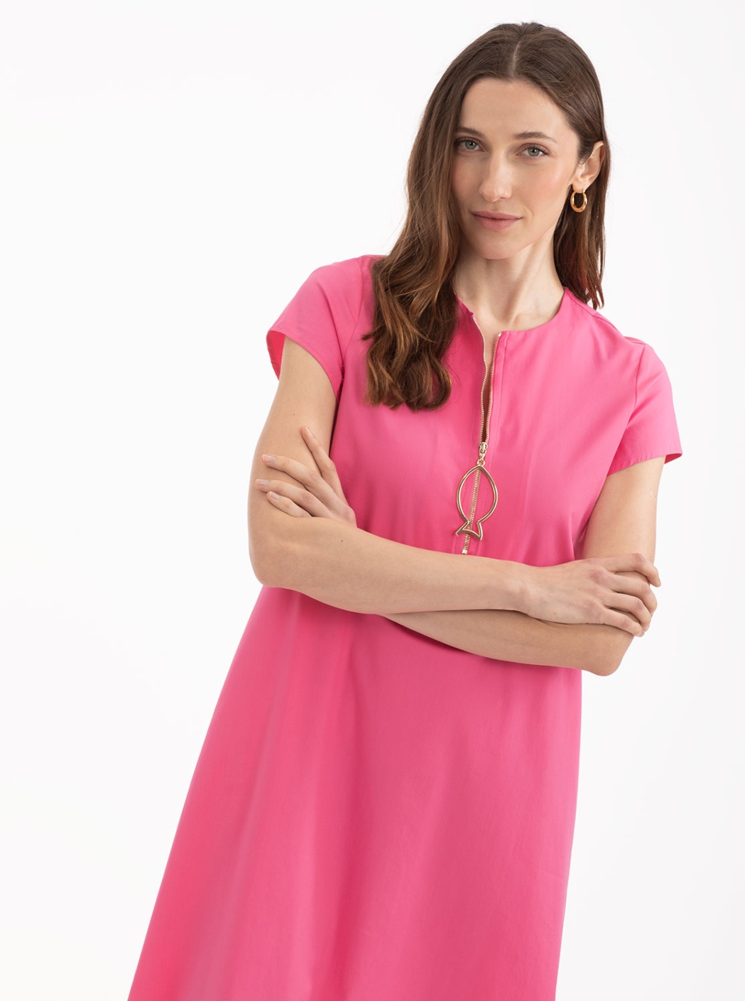 Vestido Camisero Liso Rosa Claro 3