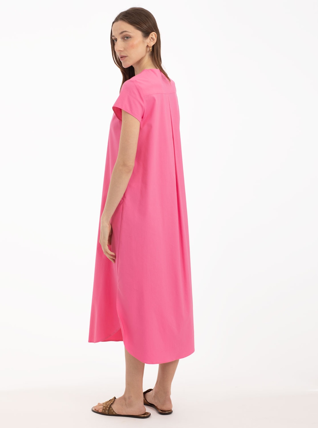 Vestido Camisero Liso Rosa Claro 2