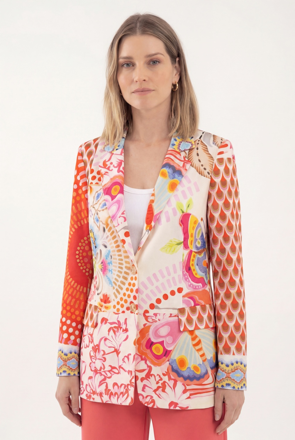 Americana Estampado Patch Rojo 1