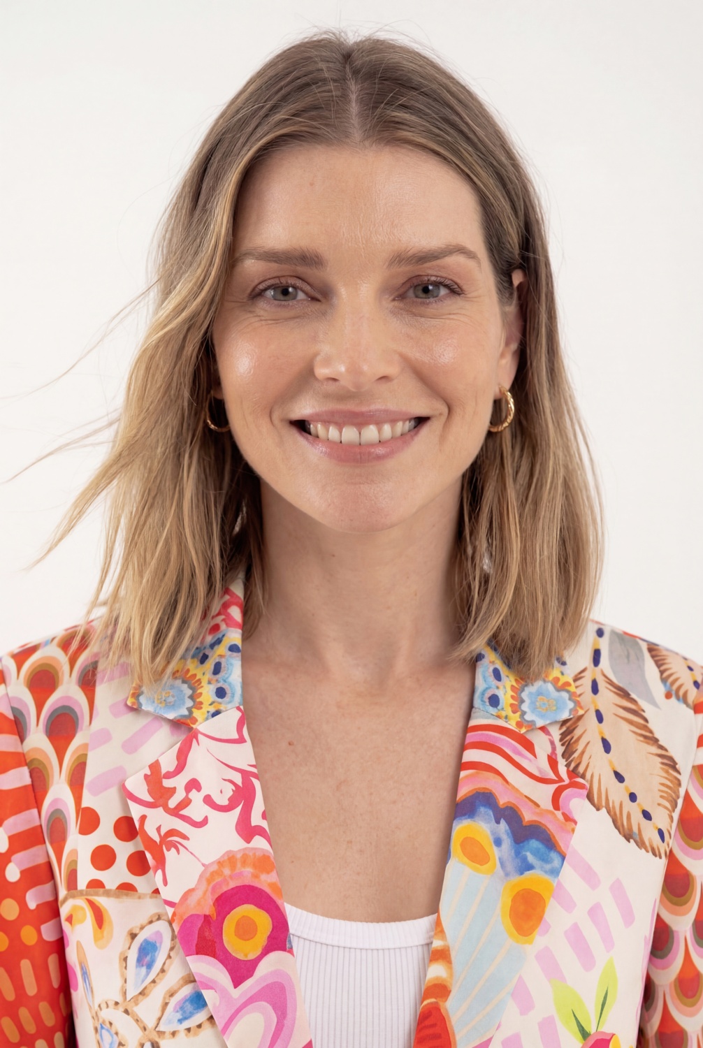 Americana Estampado Patch Rojo 2